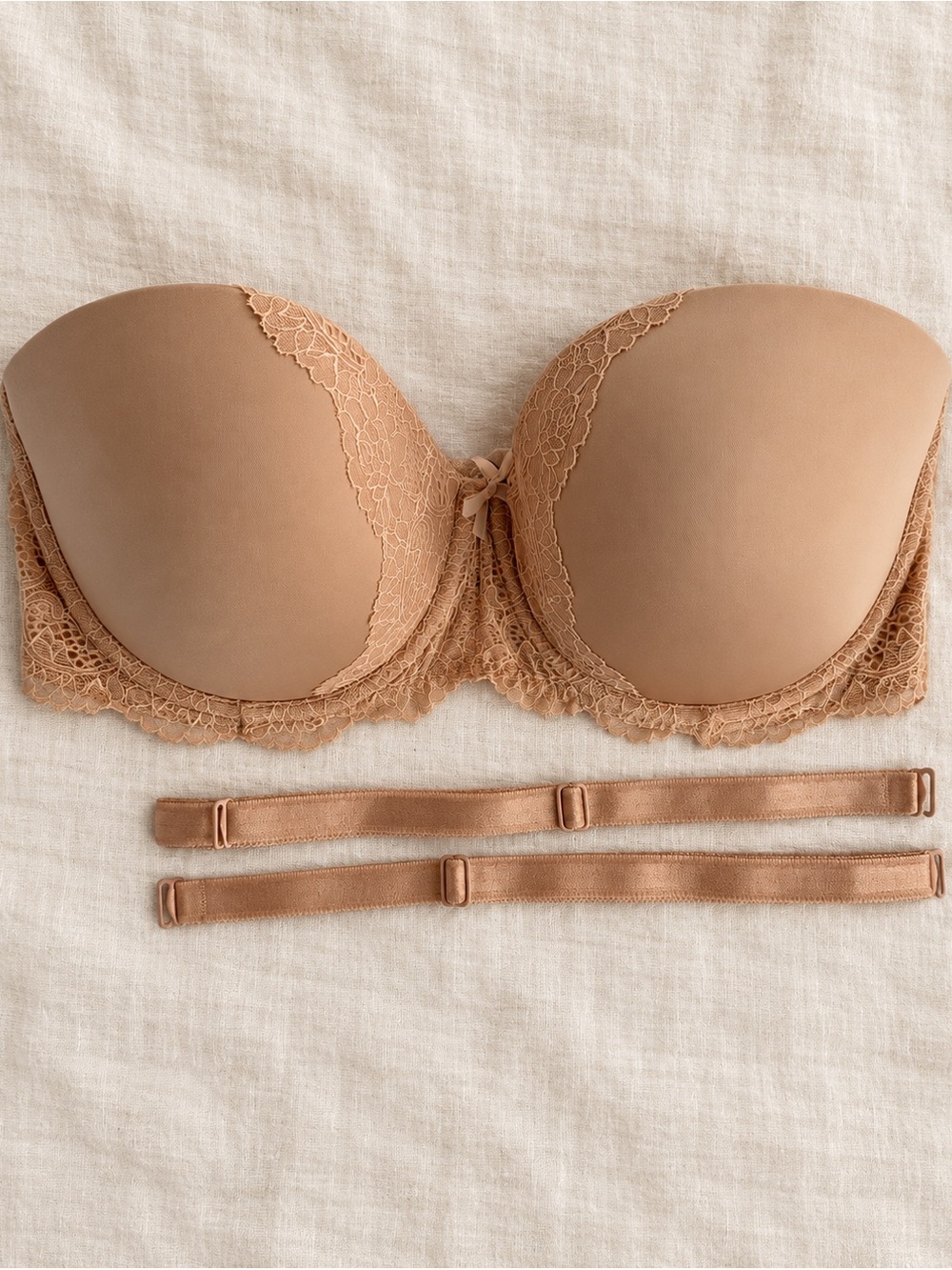 Victoria's Secret Tan Seamless Contour Bra with Removable Straps